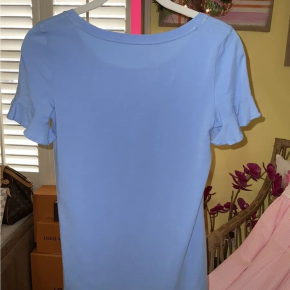 Lilly Pulitzer NWT Sorella Top Blue Peri $68 Size XXS - Picture 7 of 9